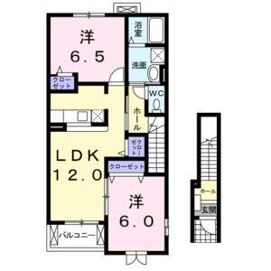 2LDK 間取り図
