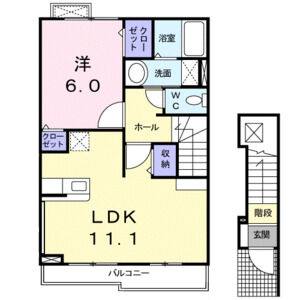 1LDK 間取り図