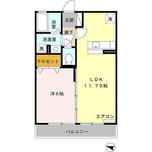 1LDK 間取り図