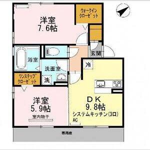2DK 間取り図