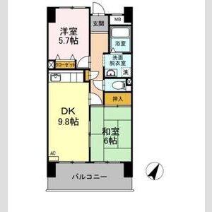 2DK 間取り図