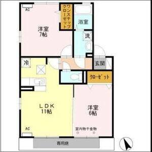 2LDK 間取り図