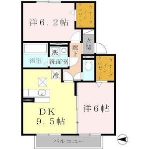 2DK 間取り図