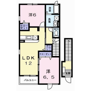 2LDK 間取り図