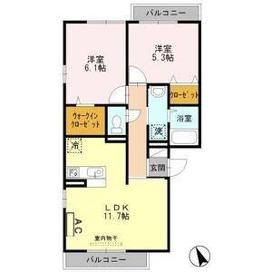 2LDK 間取り図