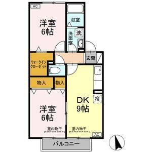 2DK 間取り図