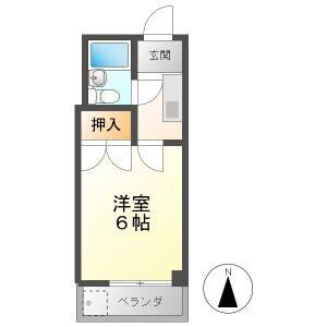 1K 間取り図