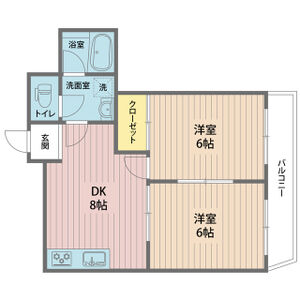 2DK 間取り図