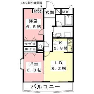 2LDK 間取り図