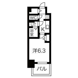 1K 間取り図