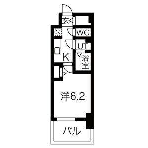 1K 間取り図