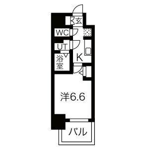 1K 間取り図