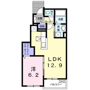 1LDK 間取り図