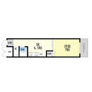 1DK 間取り図