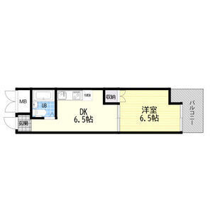 1DK 間取り図