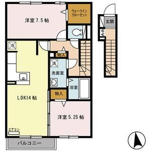 2LDK 間取り図
