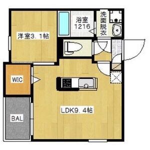 1LDK 間取り図