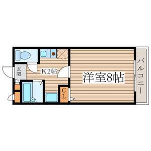 1K 間取り図