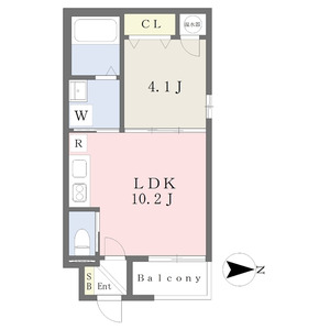 1LDK 間取り図