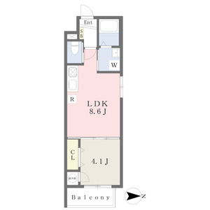 1LDK 間取り図