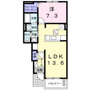 1LDK 間取り図