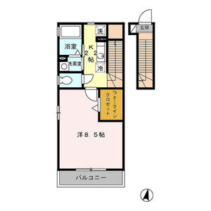 1K 間取り図