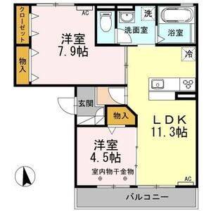 2LDK 間取り図