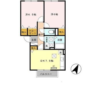 2DK 間取り図