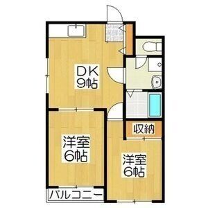 2DK 間取り図