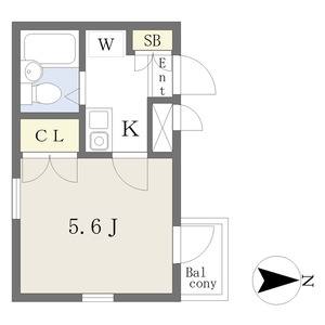 1K 間取り図