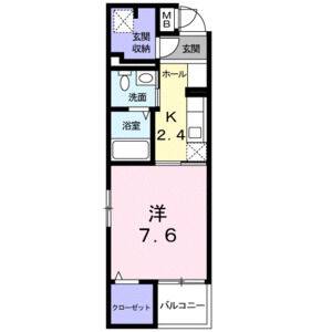 1K 間取り図