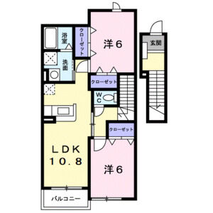 2LDK 間取り図