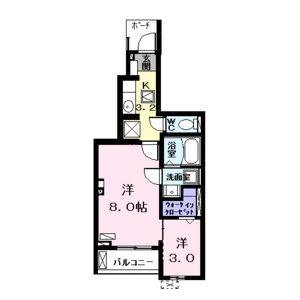 1K 間取り図