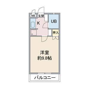 1K 間取り図