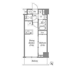 1DK 間取り図