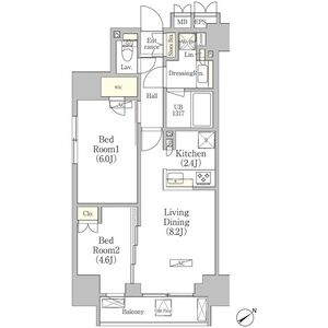 2LDK 間取り図