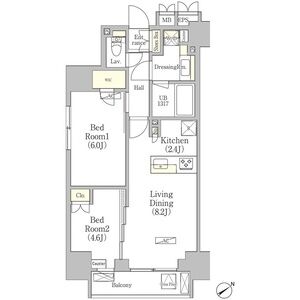 2LDK 間取り図
