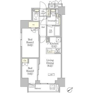 2LDK 間取り図