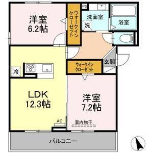 2LDK 間取り図