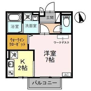 1K 間取り図