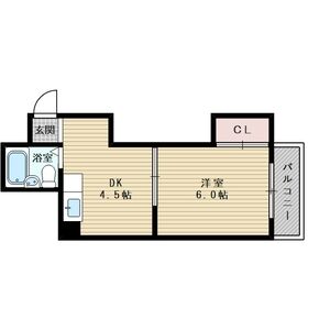1DK 間取り図