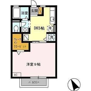 1DK 間取り図