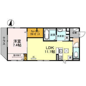 1LDK 間取り図