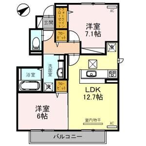2LDK 間取り図