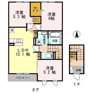 3LDK 間取り図