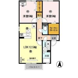 2LDK 間取り図