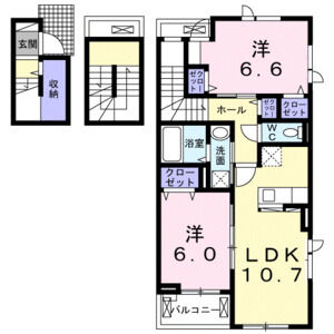 2LDK 間取り図