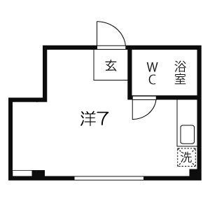 ワンルーム 間取り図