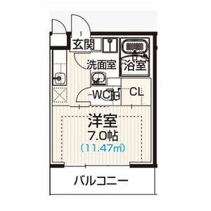 1K 間取り図