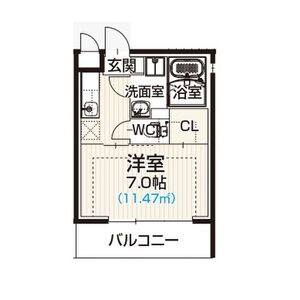 1K 間取り図